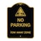 Signmission Designer Series Tow Away Zone W/ Graphic, Black & Gold Aluminum Sign, 18" x 24", BG-1824-22799 A-DES-BG-1824-22799 - alternate 1